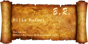 Billa Rafael névjegykártya